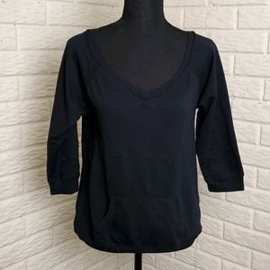 Shirt, EUC, 3/4 length sleeve, black, Lg(juniors)